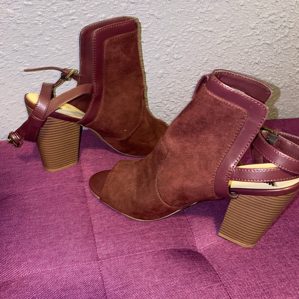 Burgundy Booties
